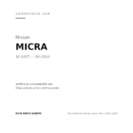 Faro Anteriore Destro Nissan Micra 2007-2009 compatibilità veicoli (Nissan MICRA (2007-2010))