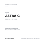 Faro Anteriore Destro Opel Astra 1998-2000 – Predisposizione Regolazione Elettrico compatibilità veicoli (Opel ASTRA G (1998-2001))