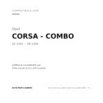 Faro Anteriore Destro Opel Corsa 1993-2000 – "Vic" Regolazione Manuale compatibilità veicoli (Opel CORSA - COMBO (1993-2000))