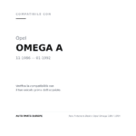Faro Anteriore Destro Opel Omega 1987-1994 compatibilità veicoli (Opel OMEGA A (1986-1992))