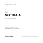 Scheinwerfer Rechts Opel Vectra 1990-1992 compatibilità veicoli (Opel VECTRA A (1988-1992))
