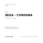 Faro Anteriore Destro Seat 1994+ – Ibiza/Cordoba Predisposizione Regolazione Elettrico compatibilità veicoli (Seat IBIZA - CORDOBA (1993-1996))