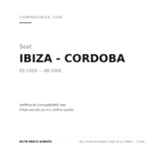 Scheinwerfer Rechts Seat Ibiza 1999+ – / Cordoba 2 Parabolspiegel compatibilità veicoli (Seat IBIZA - CORDOBA (1999-2001))