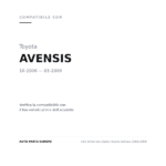 Scheinwerfer Rechts Toyota Avensis 2006-2008 compatibilità veicoli (Toyota AVENSIS (2006-2009))