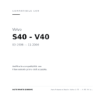 Faro Anteriore Destro Volvo S 40 – - V 40 T4 Turbo Predisposizione Regolazione Elettrico compatibilità veicoli (Volvo S40 - V40 (1998-2000))