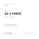 Scheinwerfer Links Audi A3 2008 compatibilità veicoli (Audi A3 3 PORTE (2008-2012) · Audi A3 SPORT BACK 5 PORTE (2008-2012))