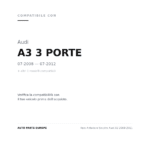 Faro Anteriore Sinistro Audi A3 2009-2011 compatibilità veicoli (Audi A3 3 PORTE (2008-2012) · Audi A3 SPORT BACK 5 PORTE (2008-2012))