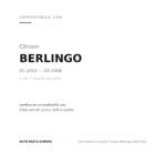 Scheinwerfer Links Citroen Berlingo 2003-2012 compatibilità veicoli (Citroen BERLINGO (2003-2008) · Peugeot RANCH PARTNER (2002-2008))