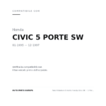 Faro Anteriore Sinistro Honda Civic 96' – 5 Porte Predisposizione Regolazione Elettrico compatibilità veicoli (Honda CIVIC 5 PORTE SW (1995-1997))
