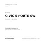 Faro Vorne Sinistro Honda Civic 98' – 5 Porte Predisposizione Regolazione Elettrico compatibilità veicoli (Honda CIVIC 5 PORTE SW (1998-2001))