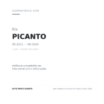 Faro Anteriore Sinistro KIA Picanto 2011-2016 compatibilità veicoli (Kia PICANTO (2011-2015) · Kia PICANTO (2015-2017))