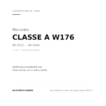 Faro Anteriore Sinistro Mercedes Classe A W176 2012+ compatibilità veicoli (Mercedes CLASSE A W176 (2015-2018) · Mercedes CLASSE A W176 (2012-2015))
