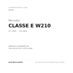 Faro Anteriore Sinistro Mercedes Classe E 2000+ compatibilità veicoli (Mercedes CLASSE E W210 (1999-2002))