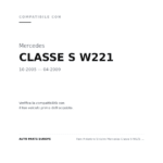 Faro Anteriore Sinistro Mercedes Classe S W221 2005+ – Xenon (D1S-H7-H7) C/Motore compatibilità veicoli (Mercedes CLASSE S W221 (2005-2009))