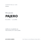 Faro Anteriore Sinistro Mitsubishi Pajero 2001-2002 compatibilità veicoli (Mitsubishi PAJERO (2001-2002))