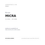 Faro Anteriore Sinistro Nissan Micra 1993-1997 – Regolazioneelettrico compatibilità veicoli (Nissan MICRA (1992-1998))