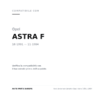 Faro Anteriore Sinistro Opel Astra 1991-1994 compatibilità veicoli (Opel ASTRA F (1991-1994))