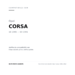 Faro Anteriore Sinistro Opel Corsa 1985-1992 compatibilità veicoli (Opel CORSA (1985-1991))
