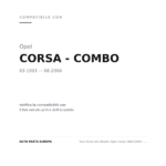 Faro Anteriore Sinistro Opel Corsa 1993-2000 - Elettrica – Predisposizione Regolazione Elettrico compatibilità veicoli (Opel CORSA - COMBO (1993-2000))