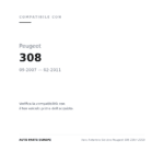 Scheinwerfer Links Peugeot 308 2007-2010 compatibilità veicoli (Peugeot 308 (2007-2011))