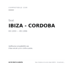 Faro Anteriore Sinistro Seat 1994+ – Ibiza/Cordoba Predisposizione Regolazione Elettrico compatibilità veicoli (Seat IBIZA - CORDOBA (1993-1996))