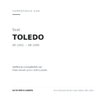 Faro Anteriore Sinistro Seat Toledo 1991-2012 compatibilità veicoli (Seat TOLEDO (1991-1995))