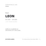 Faro Anteriore Sinistro Seat Toledo 1999+ – / Leon Predisposizione Regolazione Elettrico compatibilità veicoli (Seat LEON (1999-2005) · Seat TOLEDO (1999-2004))