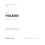 Scheinwerfer Links Seat Toledo 95-97 – Vorbereitete elektrische Verstellung compatibilità veicoli (Seat TOLEDO (1995-1999))