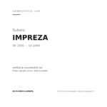 Faro Anteriore Sinistro Subaru Impreza 97' compatibilità veicoli (Subaru IMPREZA (1996-2000))