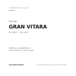 Faro Anteriore Sinistro Suzuki Gran Vitara 2003-2004 compatibilità veicoli (Suzuki GRAN VITARA (2003-2005))