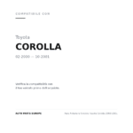 Scheinwerfer Links Toyota Corolla 2000-2001 compatibilità veicoli (Toyota COROLLA (2000-2001))
