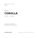 Faro Anteriore Sinistro Toyota Corolla 2002-2003 compatibilità veicoli (Toyota COROLLA (2001-2004))