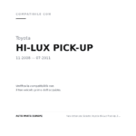 Faro Anteriore Sinistro Toyota Hi-Lux Pick-Up 2008-2010 compatibilità veicoli (Toyota HI-LUX PICK-UP (2008-2011))