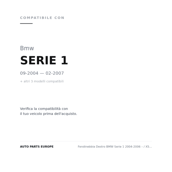 Fendinebbia Destro BMW Serie 1 2004-2006 – / X5 2006 - X1 E84 2012 Cornice Cromata compatibilità veicoli (Bmw SERIE 1 (2004-2007) · Bmw X1 E84 (2012-2015) · Bmw X3 E83 (2006-2010) · Bmw X5 E70 (2006-2010))