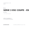 Fendinebbia Destro BMW Serie 3 Coupe' - Cabrio – E92/E93 compatibilità veicoli (Bmw SERIE 3 E92 COUPE - E93 CABRIO (2010+) · Bmw SERIE 3 E92 COUPE - E93 CABRIO (2006-2010))