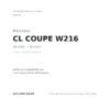 Fendinebbia Destro Mercedes Cl Coupe' W216 2006+ compatibilità veicoli (Mercedes CL COUPE W216 (2006-2010) · Mercedes CLASSE C W204 (2011-2013))