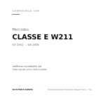 Fendinebbia Destro Mercedes Classe E W211 – Parabola Nera compatibilità veicoli (Mercedes CLASSE E W211 (2002-2006))