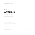 Fendinebbia Destro Opel Astra K 2015+ compatibilità veicoli (Opel ASTRA K (2015-2021) · Opel ZAFIRA TOURER (2016+))