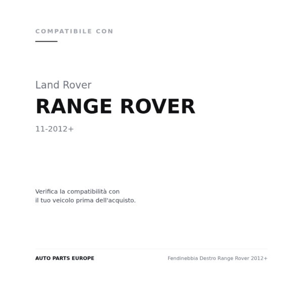 Fendinebbia Destro Range Rover 2012+ compatibilità veicoli (Land Rover RANGE ROVER (2012+))