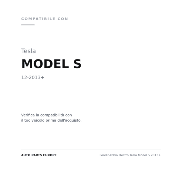 Nebelscheinwerfer Rechts Tesla Model S 2013+ compatibilità veicoli (Tesla MODEL S (2013+))