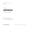 Fendinebbia Destro Toyota Avensis 2001-2002 compatibilità veicoli (Toyota AVENSIS (2000-2002))