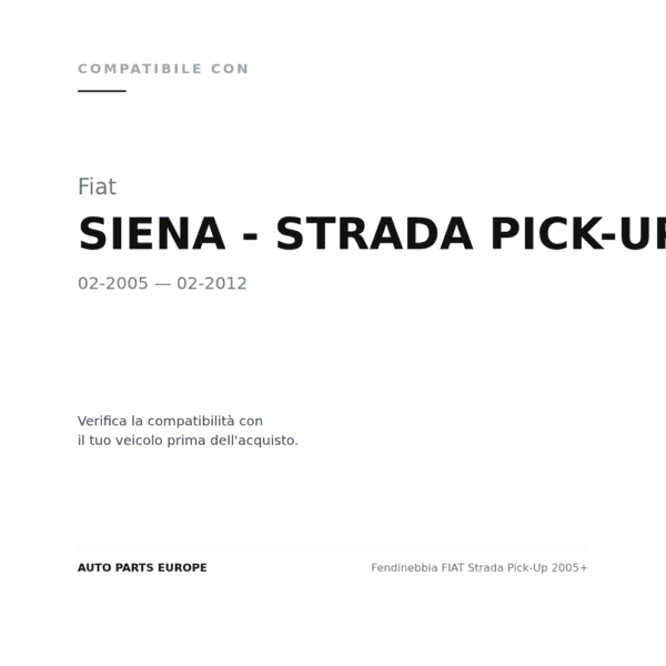 Nebelscheinwerfer FIAT Strada Pick-Up 2005+ compatibilità veicoli (Fiat SIENA - STRADA PICK-UP (2005-2012))