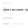 Fendinebbia Sinistro BMW Serie 3 Coupe' - Cabrio – E92/E93 compatibilità veicoli (Bmw SERIE 3 E92 COUPE - E93 CABRIO (2010+) · Bmw SERIE 3 E92 COUPE - E93 CABRIO (2006-2010))