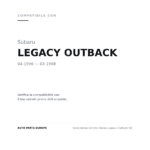 Fendinebbia Sinistro Subaru Legacy Outback 96' compatibilità veicoli (Subaru LEGACY OUTBACK (1996-1998))