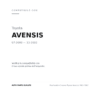 Fendinebbia Sinistro Toyota Avensis 2001-2002 compatibilità veicoli (Toyota AVENSIS (2000-2002))
