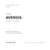 Fendinebbia Sinistro Toyota Avensis 2003-2005 compatibilità veicoli (Toyota AVENSIS (2003-2006))