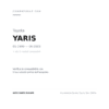 Fendinebbia Sinistro Toyota Yaris 2003+ compatibilità veicoli (Toyota YARIS (1999-2003) · Toyota YARIS (2003-2005))