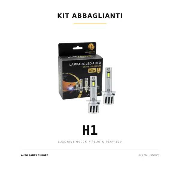 Kit lampadine LED ABBAGLIANTI H1 LUXDRIVE 6000K