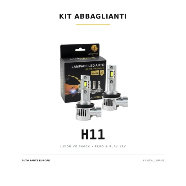 Kit lampadine LED ABBAGLIANTI H11 LUXDRIVE 6000K