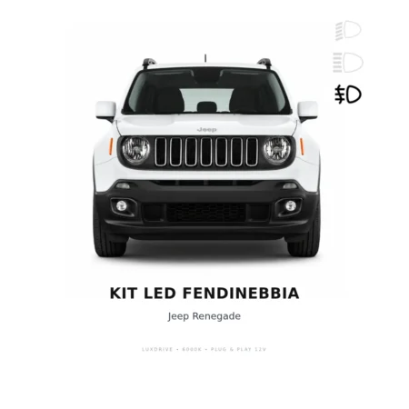 Kit LED Fendinebbia Jeep Renegade — LUXDRIVE 6000K Plug & Play
